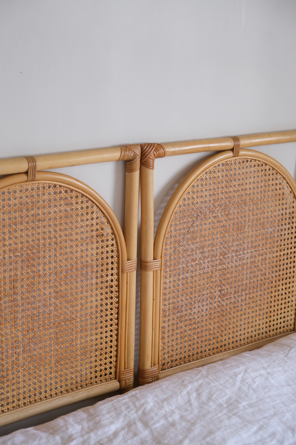 King cane headboard in perfect condition